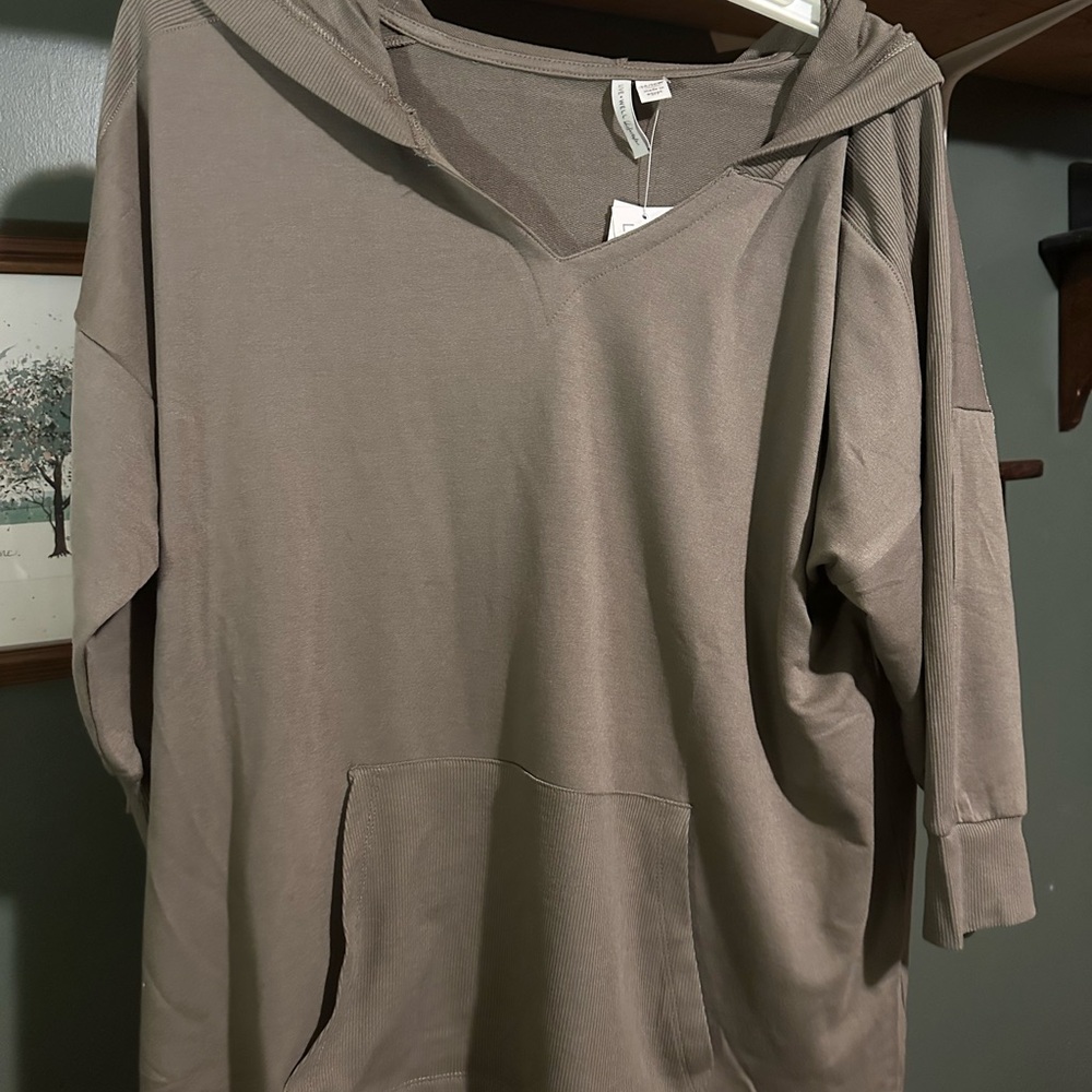 Cato Tan Hooded Top